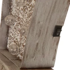 Indoor Christmas Decorations Glitzhome 2-Pack Marquee LED Wooden/Metal Gift Box Stocking Holder -Christmas Lights Sales glitzhome stocking holders 2005000012 1f 1000