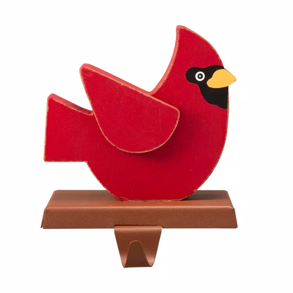 Indoor Christmas Decorations Glitzhome 6.3 In. L Wooden/Metal Cardinal Stocking Holder 3 Indoor Christmas Decorations Glitzhome 6.3 In. L Wooden/Metal Cardinal Stocking Holder