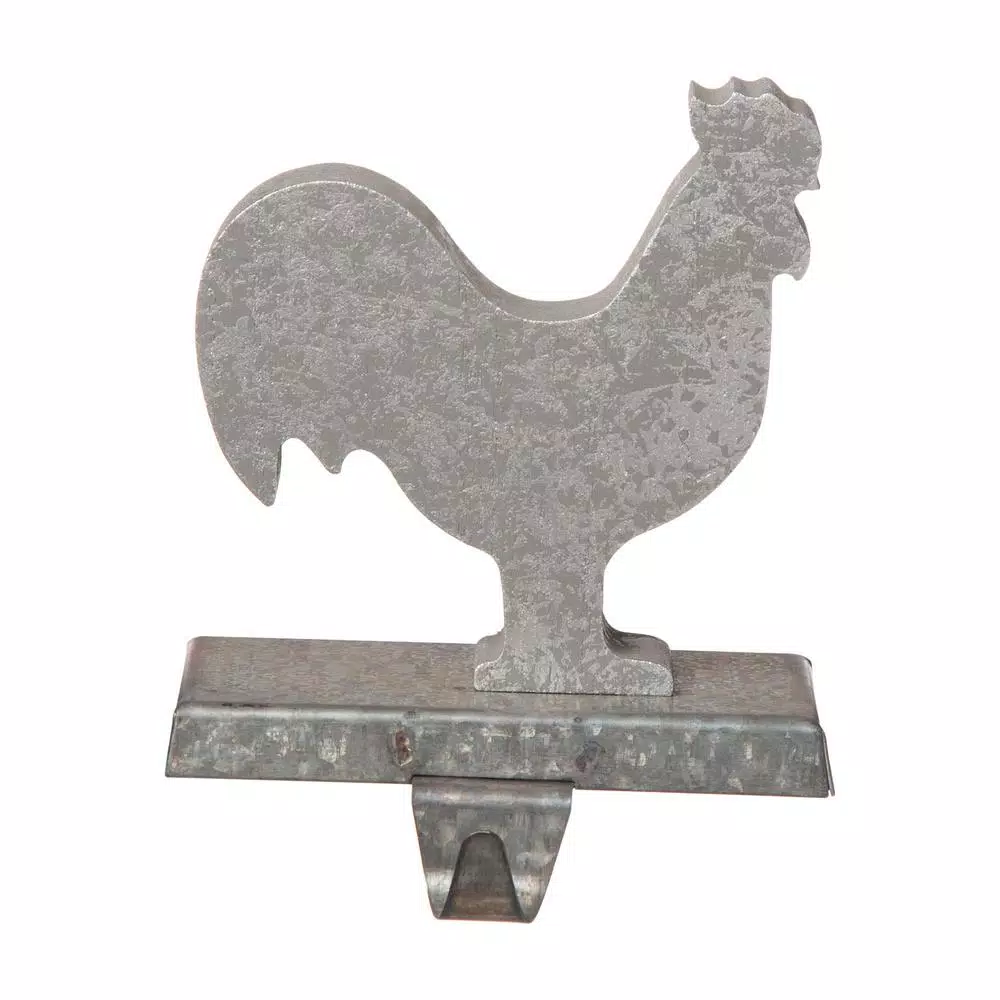 Indoor Christmas Decorations Glitzhome 6.1 In. L Galvanized Metal Cock Stocking Holder 3 Indoor Christmas Decorations Glitzhome 6.1 In. L Galvanized Metal Cock Stocking Holder