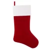 Indoor Christmas Decorations Haute Decor HangRight 18.7 In. Red And White Polyester Deluxe Stocking -Christmas Lights Sales haute decor christmas stockings hr0101 64 1000