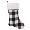 Indoor Christmas Decorations Haute Decor HangRight 18.7 In. Black And White Polyester Buffalo Check Stocking -Christmas Lights Sales haute decor christmas stockings hr0106 64 1000
