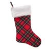 Indoor Christmas Decorations Haute Decor HangRight 18.7 In. Polyester Plaid Stocking (2-Pack) -Christmas Lights Sales haute decor christmas stockings hr0203 64 1000