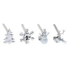 Indoor Christmas Decorations Haute Decor Silver MantleClip Stocking Holder With Assorted Holiday Icons (4-Pack) -Christmas Lights Sales haute decor stocking holders bta1404 64 1000