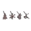 Indoor Christmas Decorations Haute Decor Oil-Rubbed Bronze MantleClip Stocking Holder With Assorted Holiday Icons (4-Pack) -Christmas Lights Sales haute decor stocking holders bta1411 64 1000