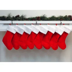 Indoor Christmas Decorations Haute Decor MantleClip Stocking Pewter Rod Stocking Holder (4-Pack) -Christmas Lights Sales haute decor stocking holders rb01340 31 1000