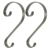 Indoor Christmas Decorations Haute Decor Stocking Scrolls Stocking Holders In Pewter (2-Pack)