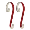 Indoor Christmas Decorations Haute Decor 6 In. Steel Red Glitter Stocking Scrolls Holders (2-Pack) -Christmas Lights Sales haute decor stocking holders ss0258 64 1000