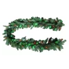 Christmas Greenery Home Accents Holiday 9 Ft. Christmas Bright Pre-lit LED Artificial Spruce Artificial Christmas Garland With Red, Green, Cool White Lights -Christmas Lights Sales home accents holiday christmas garland 4824106 c29ho1 64 1000
