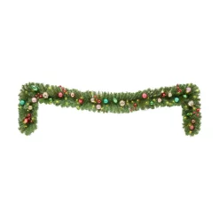 Christmas Greenery Home Accents Holiday 9 Ft. Fantasleigh Battery Operated Pre-Lit LED Artificial Christmas Garland -Christmas Lights Sales home accents holiday christmas garland chzh1762030h2 a0 1000