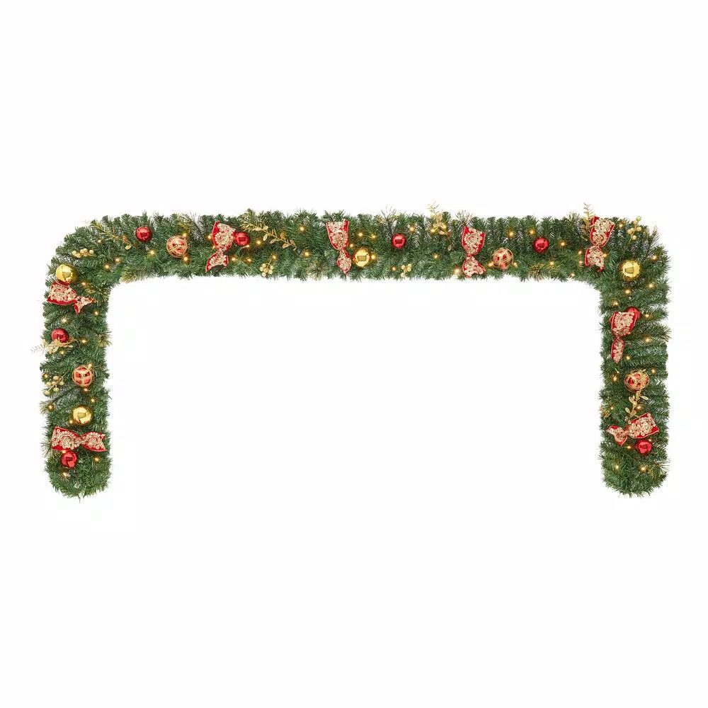 Christmas Greenery Home Accents Holiday 12 Ft. Royal Easton Battery Operated Pre-Lit LED Artificial Christmas Garland 7 Christmas Greenery Home Accents Holiday 12 Ft. Royal Easton Battery Operated Pre-Lit LED Artificial Christmas Garland - Image 5