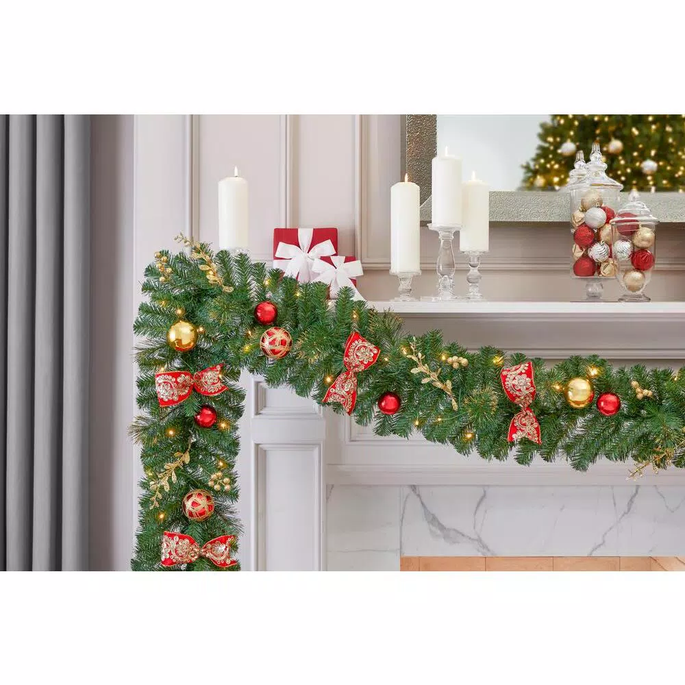 Christmas Greenery Home Accents Holiday 12 Ft. Royal Easton Battery Operated Pre-Lit LED Artificial Christmas Garland 5 Christmas Greenery Home Accents Holiday 12 Ft. Royal Easton Battery Operated Pre-Lit LED Artificial Christmas Garland - Image 3