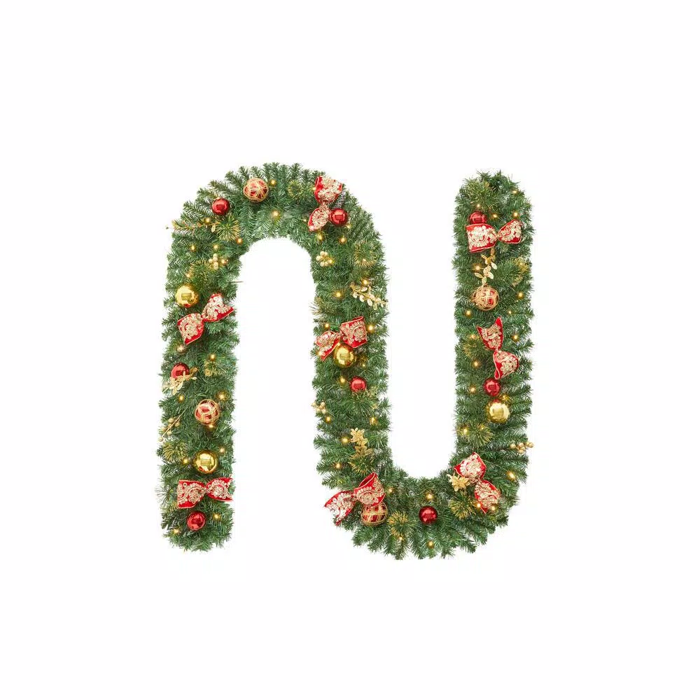 Christmas Greenery Home Accents Holiday 12 Ft. Royal Easton Battery Operated Pre-Lit LED Artificial Christmas Garland 3 Christmas Greenery Home Accents Holiday 12 Ft. Royal Easton Battery Operated Pre-Lit LED Artificial Christmas Garland