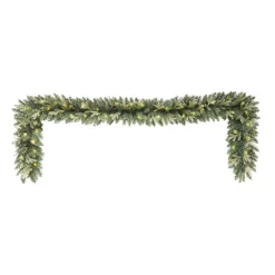 Christmas Greenery Home Accents Holiday 9 Ft. Mayfield Pre-lit LED Artificial Garland With 50 Warm White Micro Dot Lights -Christmas Lights Sales home accents holiday christmas garland seyi010061th1 40 1000