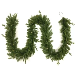 Christmas Greenery Home Accents Holiday 12 Ft. Pre-Lit Norway Garland With Battery Operated Warm White LED Light -Christmas Lights Sales home accents holiday christmas garland seyi710009th9 66 1000