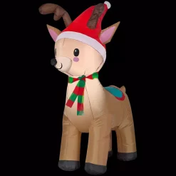 Outdoor Christmas Decorations Home Accents Holiday 3.5 Ft. Pre-Lit Airblown Inflatable Reindeer -Christmas Lights Sales home accents holiday christmas inflatables 11161 66 1000