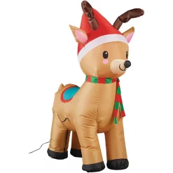 Outdoor Christmas Decorations Home Accents Holiday 3.5 Ft. Pre-Lit Airblown Inflatable Reindeer -Christmas Lights Sales home accents holiday christmas inflatables 11161 d4 1000