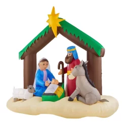 Outdoor Christmas Decorations Home Accents Holiday 6.5 Ft. LED Inflatable Nativity Scene -Christmas Lights Sales home accents holiday christmas inflatables 117598 40 1000