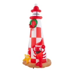 Outdoor Christmas Decorations Home Accents Holiday 7.5 Ft. Inflatable Lighthouse Scene -Christmas Lights Sales home accents holiday christmas inflatables 118009 40 1000