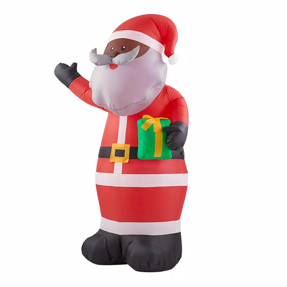 Outdoor Christmas Decorations Home Accents Holiday 6.5 Ft. LED Outdoor Inflatable Black Santa 5 Outdoor Christmas Decorations Home Accents Holiday 6.5 Ft. LED Outdoor Inflatable Black Santa - Image 3