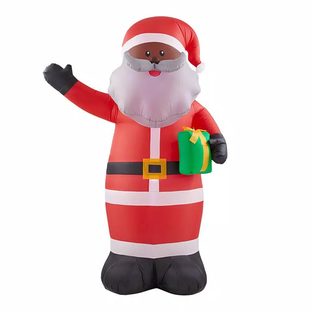 Outdoor Christmas Decorations Home Accents Holiday 6.5 Ft. LED Outdoor Inflatable Black Santa 3 Outdoor Christmas Decorations Home Accents Holiday 6.5 Ft. LED Outdoor Inflatable Black Santa