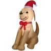 Outdoor Christmas Decorations Home Accents Holiday 6 Ft. Inflatable Golden Retriever With Bow
