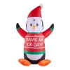 Outdoor Christmas Decorations Home Accents Holiday 6 Ft. Animated Inflatable Shivering Penguin Ice Day -Christmas Lights Sales home accents holiday christmas inflatables 118705 64 1000