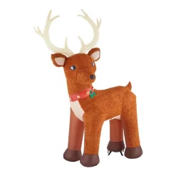 Outdoor Christmas Decorations Home Accents Holiday 10.5 Ft. Pre-Lit LED Giant-Sized Inflatable Fuzzy Standing Reindeer -Christmas Lights Sales home accents holiday christmas inflatables 118723 40 1000