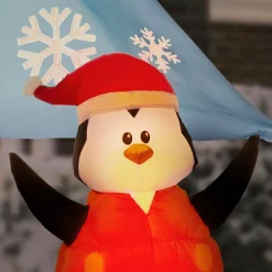 Outdoor Christmas Decorations Home Accents Holiday 7 Ft. Pre-Lit LED Inflatable Santa In Sailboat Scene -Christmas Lights Sales home accents holiday christmas inflatables 37335 1d 1000