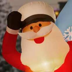 Outdoor Christmas Decorations Home Accents Holiday 7 Ft. Pre-Lit LED Inflatable Santa In Sailboat Scene -Christmas Lights Sales home accents holiday christmas inflatables 37335 a0 1000