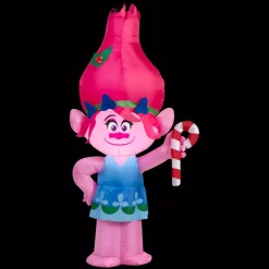 Outdoor Christmas Decorations Home Accents Holiday 21.65 In. W X 12.99 In. D X 42.13 In. H Lighted Inflatable Poppy With Candy Cane -Christmas Lights Sales home accents holiday christmas inflatables 38766 c3 1000