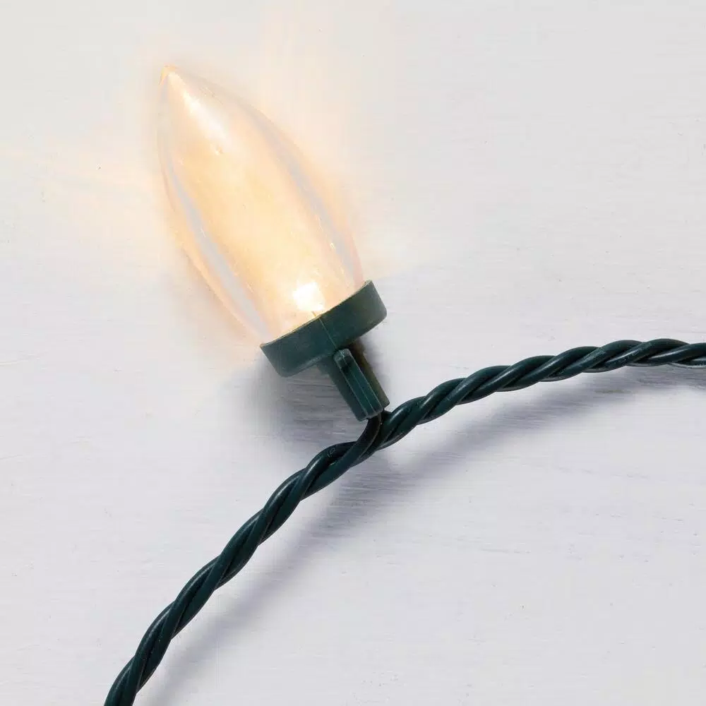 Christmas Lights Home Accents Holiday 100-Light LED Smooth C9 Warm White Spool Super Bright 6 Christmas Lights Home Accents Holiday 100-Light LED Smooth C9 Warm White Spool Super Bright - Image 4