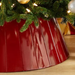 Christmas Tree Decorations Home Accents Holiday 27 In. D Red Metal Christmas Tree Collar -Christmas Lights Sales home accents holiday christmas tree skirts collars 4040577 1d 1000