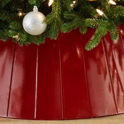 Christmas Tree Decorations Home Accents Holiday 27 In. D Red Metal Christmas Tree Collar -Christmas Lights Sales home accents holiday christmas tree skirts collars 4040577 a0 1000
