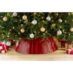Christmas Tree Decorations Home Accents Holiday 27 In. D Red Metal Christmas Tree Collar -Christmas Lights Sales home accents holiday christmas tree skirts collars 4040577 e1 1000