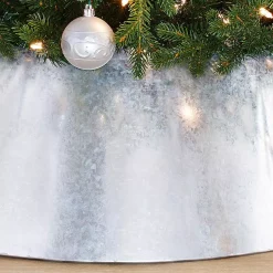 Christmas Tree Decorations Home Accents Holiday 27 In. D Galvanized Metal Christmas Tree Collar -Christmas Lights Sales home accents holiday christmas tree skirts collars 4200610 a0 1000