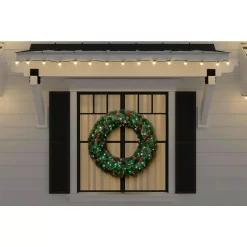 Christmas Greenery Home Accents Holiday 36 In. Christmas Bright Pre-lit LED Artificial Spruce Wreath With Red,Green, And Cool White Lights -Christmas Lights Sales home accents holiday christmas wreaths 4723172 c29ho1 e1 1000