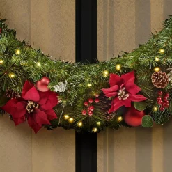 Christmas Greenery Home Accents Holiday 48 In. Berry Bliss Pre-Lit LED Artificial Christmas Wreath -Christmas Lights Sales home accents holiday christmas wreaths chzh3811995th10 66 1000
