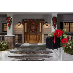 Christmas Greenery Home Accents Holiday 36 In Berry Bliss Battery Operated Mixed Pine LED Pre-Lit Artificial Wreath With Timer -Christmas Lights Sales home accents holiday christmas wreaths chzh3811995th9 40 1000
