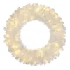Christmas Greenery Home Accents Holiday 30 In. Uptown Pre-Lit LED Artificial Christmas Wreath With 136 Tips And 50 Warm White Micro Dot Lights
