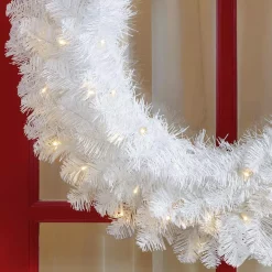 Christmas Greenery Home Accents Holiday 30 In. Uptown Pre-Lit LED Artificial Christmas Wreath With 136 Tips And 50 Warm White Micro Dot Lights -Christmas Lights Sales home accents holiday christmas wreaths gd26m2o71l02 a0 1000