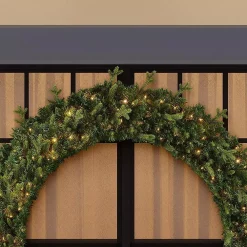 Christmas Greenery Home Accents Holiday 60 In. Jackson Prelit Artificial Wreath With 300-Low Voltage LED Micro Dot Lights -Christmas Lights Sales home accents holiday christmas wreaths seyi710009t60 1d 1000