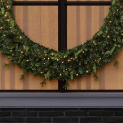 Christmas Greenery Home Accents Holiday 60 In. Jackson Prelit Artificial Wreath With 300-Low Voltage LED Micro Dot Lights -Christmas Lights Sales home accents holiday christmas wreaths seyi710009t60 66 1000