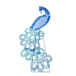 Outdoor Christmas Decorations Home Accents Holiday 70 In 120-Light LED Blue Peacocl