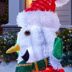 Outdoor Christmas Decorations Home Accents Holiday 4 Ft LED Penguin And Skating Snowman -Christmas Lights Sales home accents holiday christmas yard decorations ty151 2011 4 66 1000