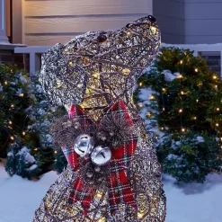Outdoor Christmas Decorations Home Accents Holiday 2.5 Ft Meadow Frost Brown LED Dog -Christmas Lights Sales home accents holiday christmas yard decorations ty321 1711 2 a0 1000