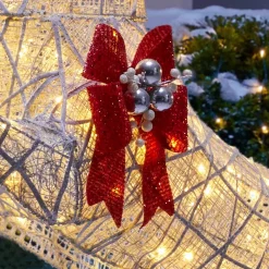 Outdoor Christmas Decorations Home Accents Holiday 84 In. Warm White 240-Light LED White Jumping Deer -Christmas Lights Sales home accents holiday christmas yard decorations ty401 1811 3 1d 1000