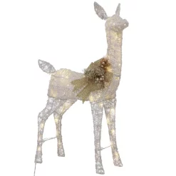 Outdoor Christmas Decorations Home Accents Holiday 3 Ft LED Lighted White Deer And Doe -Christmas Lights Sales home accents holiday christmas yard decorations ty449 1611 2 77 1000
