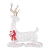 Outdoor Christmas Decorations Home Accents Holiday 3.5 Ft Polar Wishes White LED Lying Deer -Christmas Lights Sales home accents holiday christmas yard decorations ty457 2011 64 1000