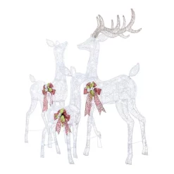 Outdoor Christmas Decorations Home Accents Holiday 3-Piece Fantasleigh Outdoor Christmas Deer Family With LED Cool White Lights -Christmas Lights Sales home accents holiday christmas yard decorations ty594 2014 a0 1000