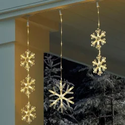 Christmas Lights Home Accents Holiday 64 In. 150-Light Warm White Micro Dot LED Snowflake Icicle Light -Christmas Lights Sales home accents holiday icicle lights w11m1742 a0 1000
